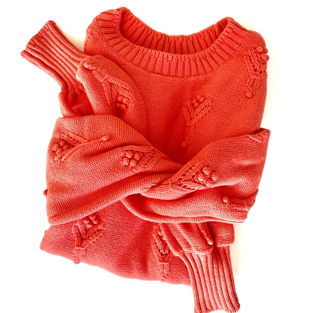 | cammie bobble pointelle sweater • sherbert | - Picture 3 of 9